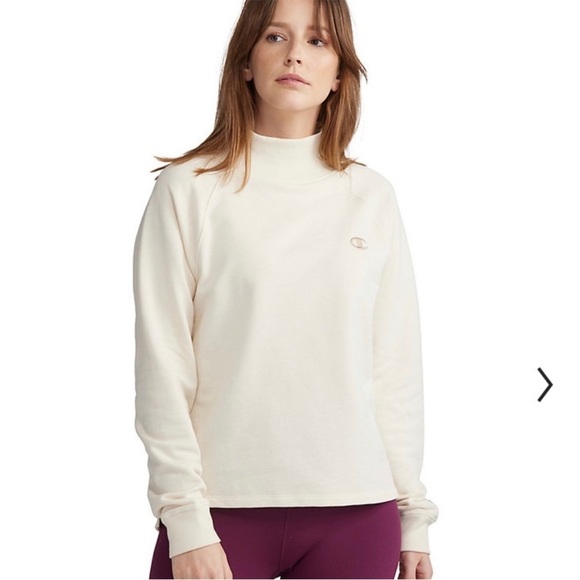 Champion Powerblend Mock Neck Pullover Sweater - Picture 1 of 6